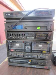 lot 132 image: Yorx stereo double cassette remote control system 33 or 45 rpm