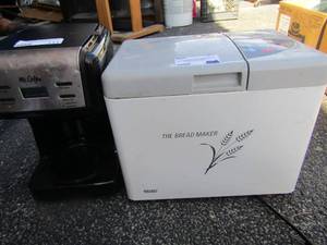 lot 111 image: MR. Coffee  coffee maker without the pot, Welbilt bread maker works