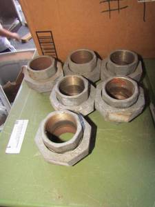 lot 140 image: pipe fittings size 1 12 qty 6