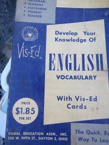 lot 178 image: Vis-Ed English vocabulary cards, vintage in original box
