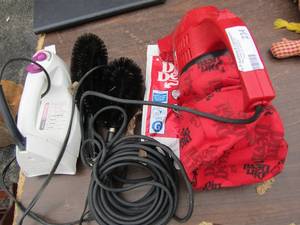 lot 234 image: dirt devil handheld vaccum cleaner comes with 2 new bags, black&decker quick n easy 320 iron, 2 small handheld ceiling fan cleaners