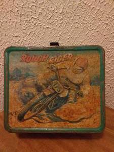 lot 32 image: Vintage Rough Rider Metal Lunchbox--Missing Handle and Thermos