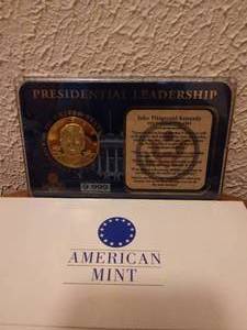 lot 20 image: America Mint John F. Kennedy Commemorative Coin---Nice Piece
