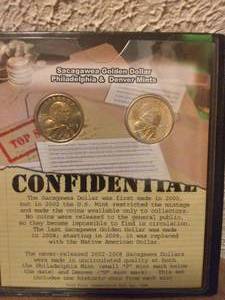 lot 22 image: First Commemorative Mint Sacagawea Gold Dollars---Denver and Philadelphia Mint