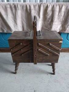 lot 55 image: Multi Layered Sewing Box with Contents--Check this out