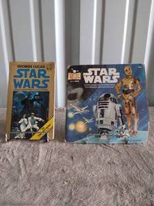 lot 59 image: Vintage Star Wars Book and Listen and Read Along Book and 33-13 RPM Record--Check it out