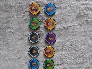 lot 80 image: Lot of 10 WWE Power Chipz