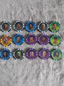 lot 82 image: Lot of 15 WWE Power Chipz--Some Big Names Here