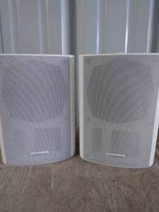 lot 99 image: Pair of AudioSource  Outdoor Speakers--No Cords