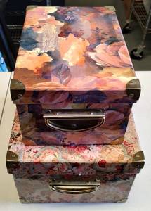 lot 88 image: (2) DECORATIVE STORAGE BOXES AS SHOWN.