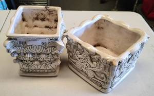 lot 95 image: CERAMIC POTS IN STYLE SHOWN.
