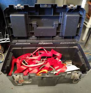 lot 99 image: TOOL BOX WITH ASSORTED CONTENTS AS SHOWN.