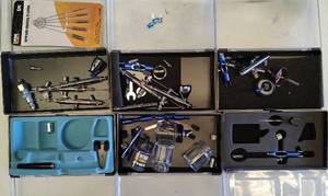 lot 112 image: CENTRAL PNEUMATIC AIR BRUSH KITSACCESSORIES AS SHOWN.