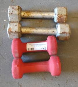 lot 145 image: LOT OF WEIGHTS AS SHOWN.