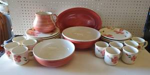 lot 152 image: (29) PIECES OF FURIO MADE IN ITALY DISHES INCLUDING SERVING PLATTERSBOWLS, PLATES, CUPS AND MORE AS SHOWN. (SOLD 29 X THE MONEY)