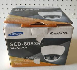 lot 154 image: SAMSUNG SCD-6083R DOME CAMERA IN BOX AS SHOWN.