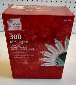 lot 161 image: (6) BOXES OF CHRISTMAS HOME ACCENTS 300 MINI LIGHTS AS SHOWN. (SOLD 6 X THE MONEY)