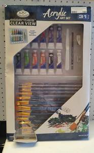 lot 193 image: 31-PIECE ACRYLIC ART SET IN PACKAGE AS SHOWN.