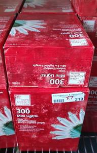 lot 219 image: (7) HOME ACCENTS HOLIDAY 300 CLEAR INDOOROUTDOOR MINI LIGHTS AS SHOWN. (SOLD 7 X THE MONEY)