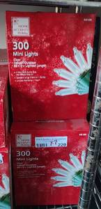 lot 220 image: (7) HOME ACCENTS HOLIDAY 300 CLEAR INDOOROUTDOOR MINI LIGHTS AS SHOWN. (SOLD 7 X THE MONEY)