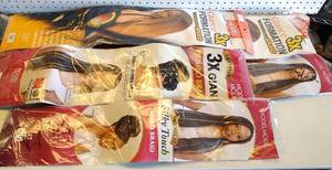 lot 224 image: (5) NEW IN PACKAGE HAIR EXTENSIONS AS SHOWN. (SOLD 5 X THE MONEY)