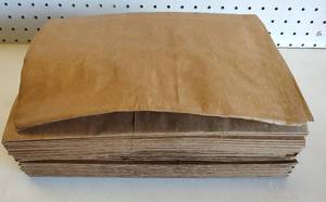 lot 229 image: LOT OF BROWN PAPER BAGS AS SHOWN.