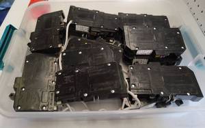 lot 257 image: LOT OF ELECTRICAL BREAKERS AS SHOWN.