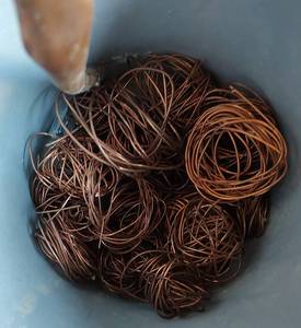 lot 258 image: COPPER WIRE AND SCRAP AS SHOWN.