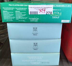 lot 270 image: (4) SHIORI POLA LASTINA BODY SOAP AS SHOWN. (SOLD 4 X THE MONEY)