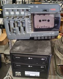 lot 272 image: ZIPSPIN CDDVD DUPLICATOR PLUS FOSTEX MULTITRACKER X-12 AS SHOWN.