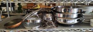 lot 277 image: LOT OF POTS AND LIDS AS SHOWN.