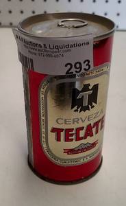 lot 293 image: VINTAGE TECATE UNOPENED BEER CAN AS SHOWN.