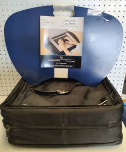 lot 294 image: LAP DESK AND BAG AS SHOWN.