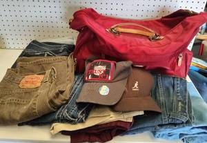lot 295 image: LOT OF JEANS AND MORE AS SHOWN.