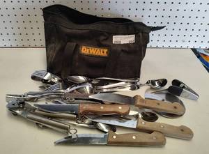 lot 297 image: LOT OF KITCHEN FLATWARE AS SHOWN.