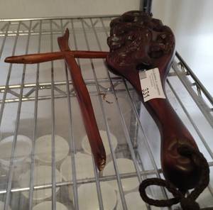 lot 331 image: WOODEN DECOR AS SHOWN.
