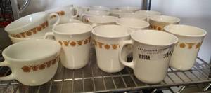 lot 334 image: LOT OF CORNING WARE CUPS AS SHOWN.