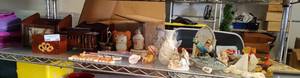 lot 354 image: LARGE LOT OF HOME DECOR AND FIGURINES AS SHOWN.