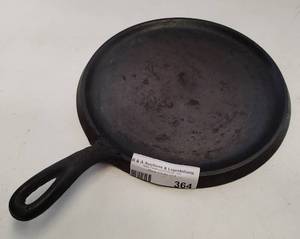 lot 364 image: CAST IRON STYLE TORTILLA SKILLET AS SHOWN.