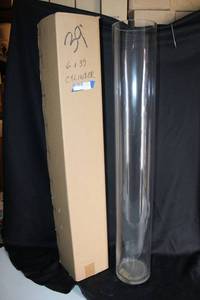 lot 246 image: Clear round cylinder vases - 6x39