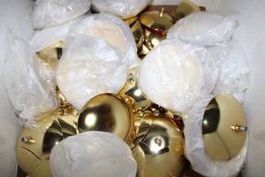 lot 152 image: Gold Chandelier saucers (could be used as stand bases)
