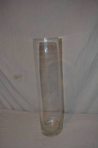 lot 90 image: (6) Clear Glass Vases - 5W x 20 Tall