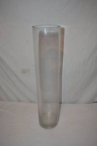 lot 94 image: (6) Clear Glass Vases - 5W x 22 Tall