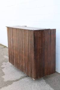lot 65 image: Brown Portable Bar on wheels - 57W x 25D x 47 Tall