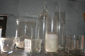 lot 298 image: Mixed lot of clear votives and candle holders