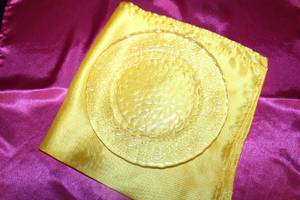 lot 348 image: Clear Round Hammered Glass Cake Plates 3 crates, each crate has approx. 50 plates