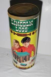 lot 34 image: Set of Vintage Lincoln Logs, Still in Original Packageing