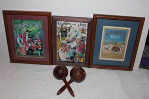 lot 71 image: Vintage Artwork from New Orleans, Food Inspired as shown and Morrocos