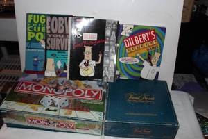 lot 84 image: Monopoly and Trivial Pursuit Games and Dilbert Books