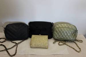 lot 245 image: Vintage Walberg Clutch, rampage, Obession, Rinestone Clutch with Chain strap and silk lining